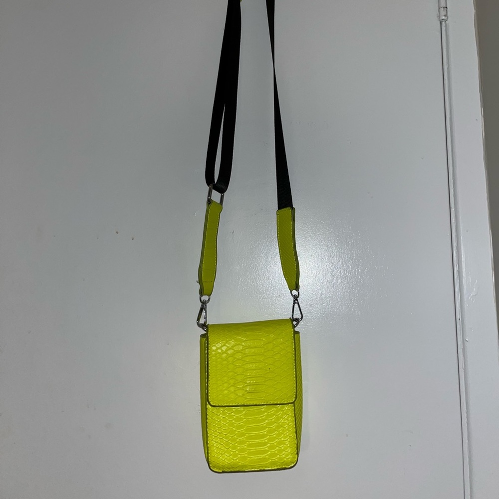 Neon green crossbody bag